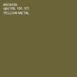 #6C6439 - Yellow Metal Color Image